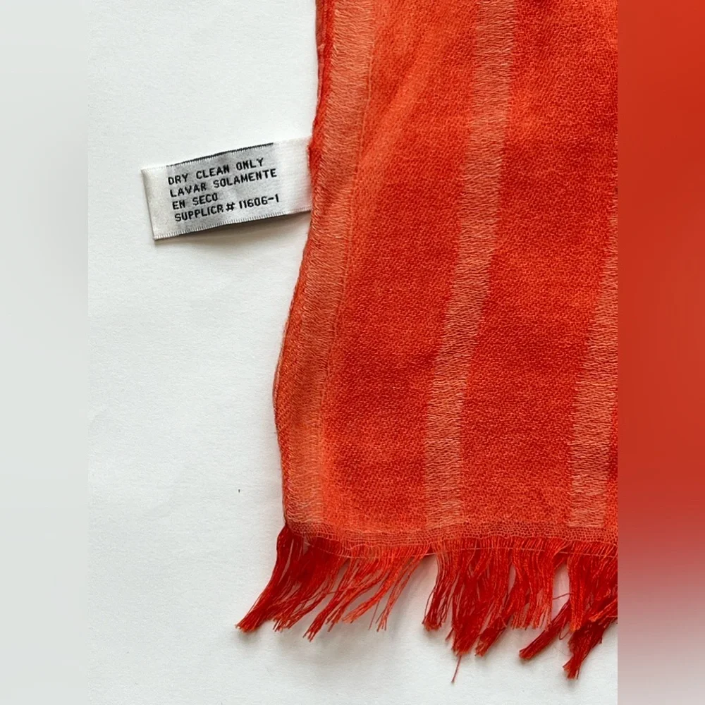 Orange Ombre Oversized Scarf Lightweight Summer Jacket Light Wrap Dress Wedding
